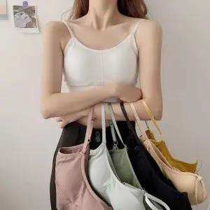 스포츠용 무와이어 골지 브라탑 백리스 브래지어