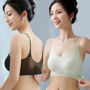 여성용 메쉬 통기성 심리스 캡 브라 탑