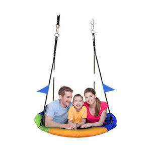 PACEARTH 40인치 접시 시트 용량 있는 스윙 2개 걸이 내구성 플라잉 멀티 가능한 무게 스트랩 추가된 트리 안전하고 스트랜드 조절 900파운드 로프 컬러풀