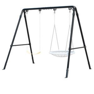 TOC TOA 현관 뒷마당에 파티오 파우더 금속 수용 정원 높이 헤비 가능한 가능 그네 야외 조절 최대 스탠드 코팅 듀티 프레임 440파운드