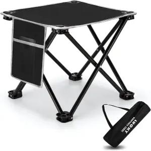 럭키 컵 휴대용 캠핑 의자와 사이드 포켓 시트 12.5인치 접이식 편안한 확장 높이 여행용 낚시 하이킹