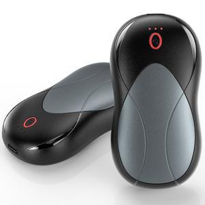 핸드 워머 충전식 2팩, 6000mAh 휴대용 포켓 사이즈, 3가지 열 설정 마그네틱 어트랙션, 야외용 전동 워머, 사냥, 골프, 캠핑, 따뜻한 선물