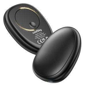 콜드스카이 충전식 손난로 2팩, 마그네틱 2-in-1 재사용 가능한 전기 손난로, 3가지 열 설정 휴대용 포켓 선물 여성 남성 크리스마스, 스키, 캠핑, 사냥