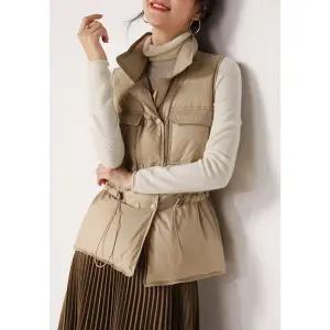 여친 화이트 겨울 사무실 패딩조끼 조끼 얇은 실내 경량 봄가을 덕다운 90 원픽1