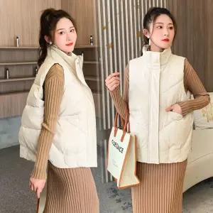 여성 루즈핏 옆지퍼 나시 민소매 패딩조끼 조끼 추동 패딩 원픽3