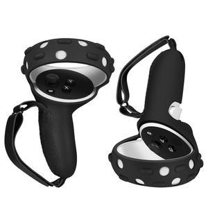 OCULUS QUEST VR 커버 메타 터치 보호 있는 스트랩이 그립 블랙 슬리브 컨트롤러 2용 TNP 핸드