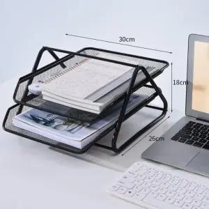 트레이 2단 메쉬 서류