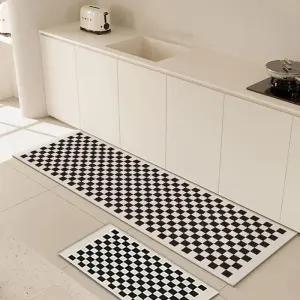 규조토 물기제거 발매트 체크 빨아쓰는 모던