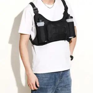 조끼가방 액티브 런닝 스포츠가방 확장형 스포츠 체스트백(블랙) 가슴가방
