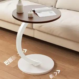 활용 원형 3color 간이책상 테이블 사이드 공간 커브