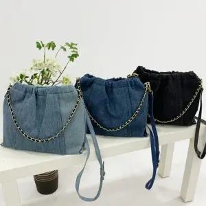 숄더 체인 데님 HH-J01 골드 크로스백
