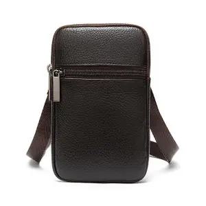 소가죽 크로스백 미니 데일리맨 (다크브라운) 가방