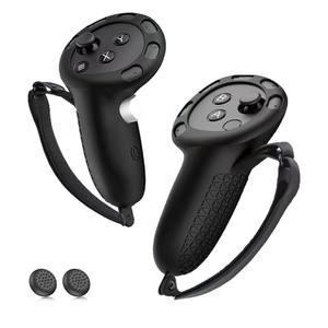 메타 퀘스트 커버 액세서리용 있는 실리콘 논슬립 스트랩이 오큘러스 너클 핸들 3용 조이스틱 핸드 슬리브 커버 소프트 보호기 그립 터치 컨트롤러