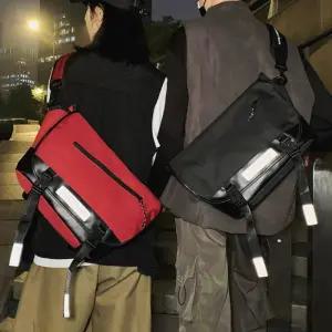 레드 블랙 숄더크로스백 가방 메신저백 학생가방 커플