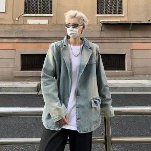 청 남자 빈티지 봄 가을 칼라 정장재킷 정장 재킷 상의 admr3