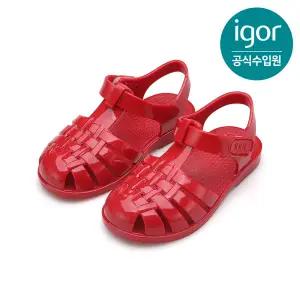[롯데백화점]이고르 클라시카 글로스 레드 아동샌들 공용 젤리슈즈 키즈샌들 by 트래드후스