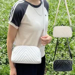 가죽가방 빗살패턴가방 사각모양가방 데일리 미니크로스백 빗살무늬가방 캐주얼가방