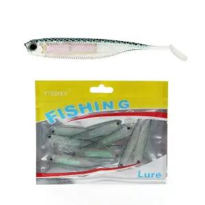 10p세트 루어미끼세트 쉐드웜 광어 소프트베이트 미끼 루어 갈치웜 우럭 은빛비늘