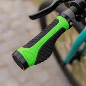 자전거그립핸들 손잡이 자전거손잡이 자전거 핸들그립(그린) 바엔드 텍트