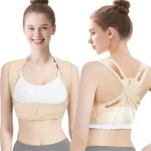 블랙YEW 여성 및 남성용 허리 보조기 자세 교정기 어깨 등 스트레이트너로 조절 가능한 상부 지지대 쇄골