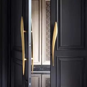 도어 손잡이 자동 잠금 방문 손잡이 현관 문고리