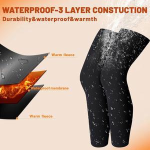 큐티크롭 2켤레 워머 스키 스포츠 다리 사이클링 플리스 겨울 압축 무릎 남성용 워킹 방수 소매 보온 러닝 농구공