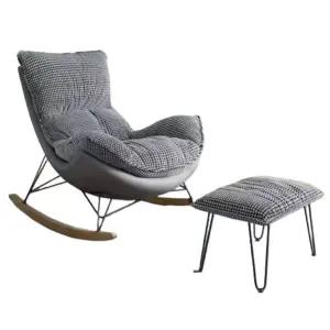 북유럽 싱글 1인 안락의자 거실 체어 흔들소파 베란다 안락 흔들 윙체어 편안한 원룸쇼파
