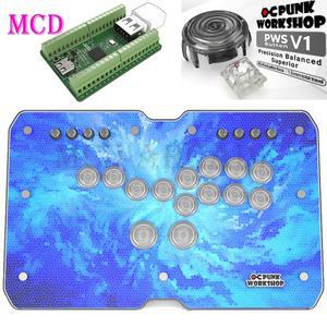 Punk Workshop 2025 최신 카본 파이버 히트박스 SOCD 파이팅 스틱 컨트롤러 블레이즈 기계식 버튼 PC용