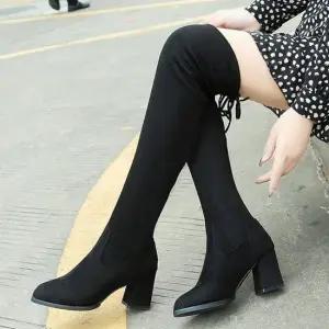 [라일리] Rly 니하이 스웨이드 롱부츠 뒷리본 포인트 내부 기모