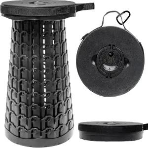 알레붐 2025 18인치 쿠션이 있는 접이식 의자 800파운드 용량의 휴대용 조절 가능한 높이 텔레스코프 야외