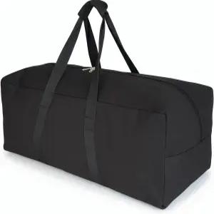 도이케 초대형 캔버스 여행 더플백 헤비 듀티 스포츠 군인 캠핑 텐트 보관 블랙