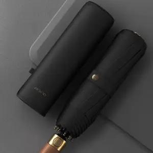 특대형 우드 3단 자동우산 살 원목 손잡이 우양산 우산 접이식 고급