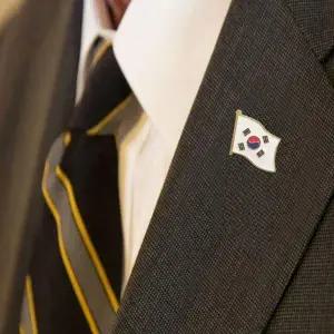 대한민국 태극기 뱃지 휘날리는 국기 애국 배찌 현충 고급형 국경일