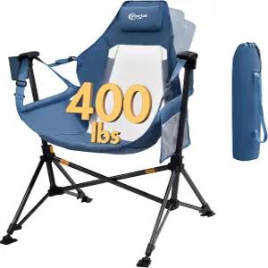 포털 해먹 캠핑 의자 휴대용 야외 그네 잔디 뒷마당 파티오를 위한 등과 높이 조절이 가능한 흔들의자