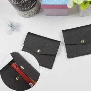 4포켓 똑딱이 휴대용 사원증 신용카드지갑 블랙 1P ZF