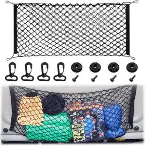 SUV 자동차 트럭용 픽업 트럭 침대를 위한 후크-카고 네트가 장착된 프리미엄 이중층 나일론 카고 네트