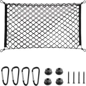 바이알리보 카고 네트 신축성 조절 가능한 탄성 트렁크 메시 SUV 지프 트럭 자동차 외장 액세서리를 위한