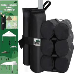 팝업 캐노피 야외 쉼터용 유르맥스 미국 웨이트백 가제보 즉석 쉼터 다리 웨이트 샌드백 4종 세트(블랙)