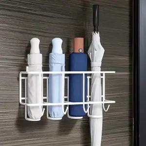 철제 현관 문 부착 우산 꽃이 걸이 거치 대 정리 벽 (KYR-WFGPSXU)