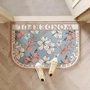 플라워 디자인 규조토 발매트 미끄럼 방지 (KYR-WFISVT9)