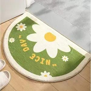 봄 컬러 산뜻 꽃잎 발매트 인테리어 극세사 폭신 매트 (KYR-WE5E8CF)