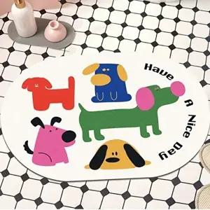 동물 소프트 논슬립 규조토 빨아쓰는 발매트 욕실 거 (KYR-WE10E1B)