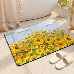 재물운 해바라기발매트 물세척 가능 규조토 욕실매트 (KYR-WD5CD9A)