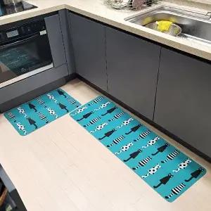 설렘하우스 캣츠 규조토 빨아쓰는 주방발매트 40x120 (KYR-WB84521)