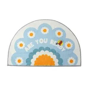 푹신푹신 소프트 반달 발매트 데이지 화장실발매트 (KYR-WD1AFA6)