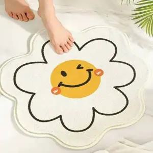 감성 인테리어 스마일 발매트 주방 욕실 부들 러그 (KYR-WFG1ROZ)