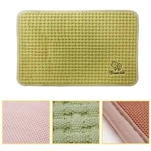 면 발매트(그린)-중(약59.5x37.5cm) 논슬립 (KYR-W79903F)