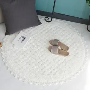 90cm 밝은색 러그 현관 원형 카페트 소형 매트 방러그 (KYR-WD5ECCB)