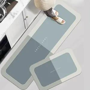 모던 흡수력 미끄럼방지 발매트 주방매트세트 3컬러 (KYR-WC9E8BB)