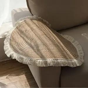 인테리어 거실 원형 러그 소형 카페트 화분 받침대 소파 의자 매트 쇼파 패드 45cm (KYR-WFIR1NM)